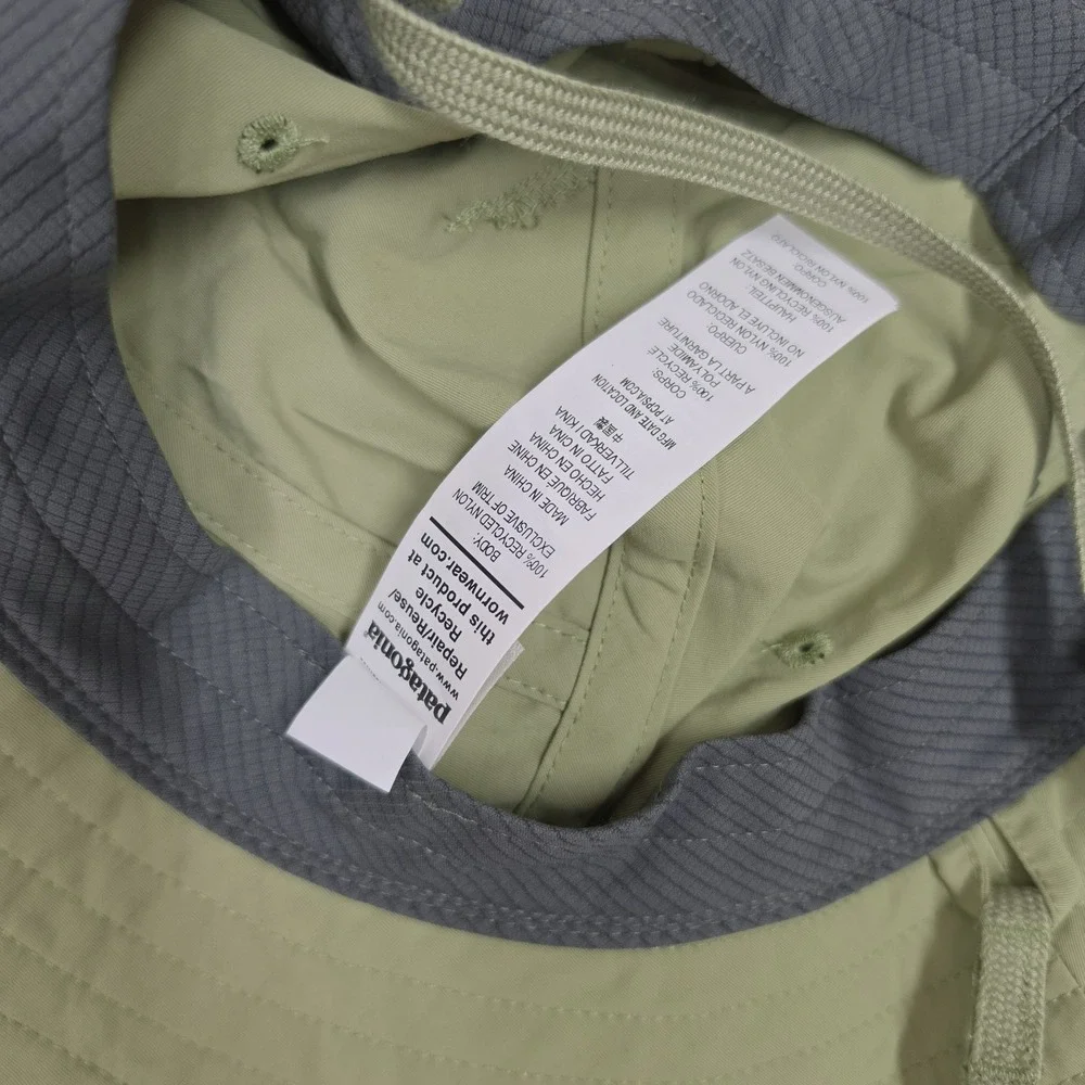 Patagonia Kids' L/XL (10+) Trim Brim Bucket Hat UPF Buckhorn Green New With Tags